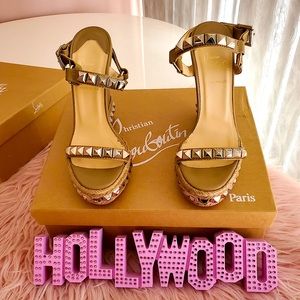 Christian Louboutin Studded Wedges